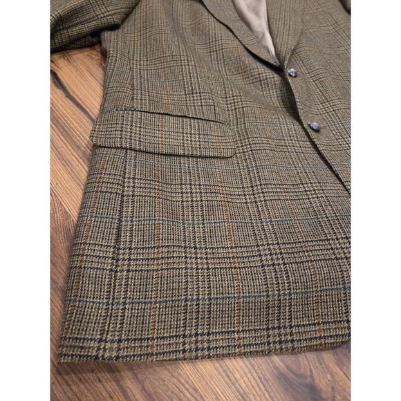 Stafford Lambswool Blazer Sz 43R Check Tweed Plaid Sport Coat - Picture 5 of 15
